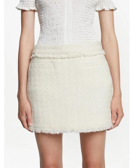 Proenza Schouler White Tweed Knitted Mini Skirt