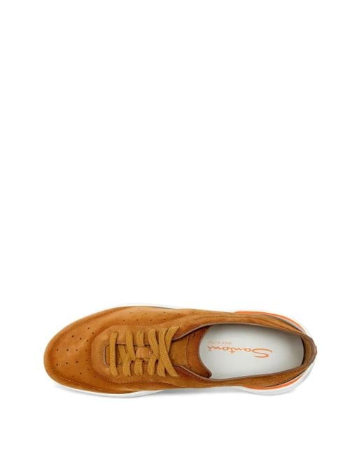 Santoni Brown Bounce Sneakers for men