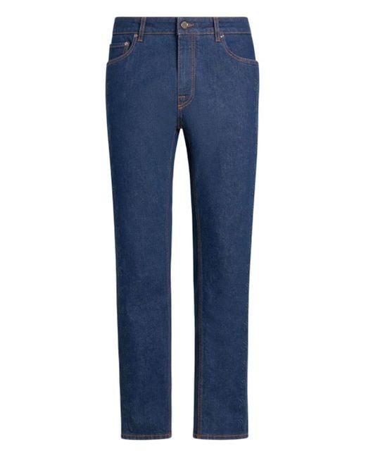 メンズ Etro ロゴディテール ジーンズ Blue