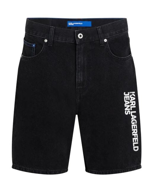 Karl Lagerfeld Shorts Mit Logo-Print in Black für Herren