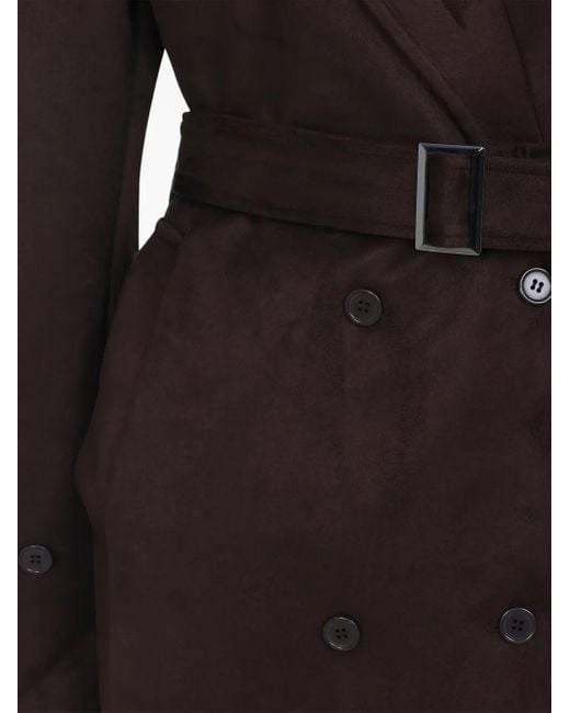Frankie Shop ベルテッド ダブルコート Black