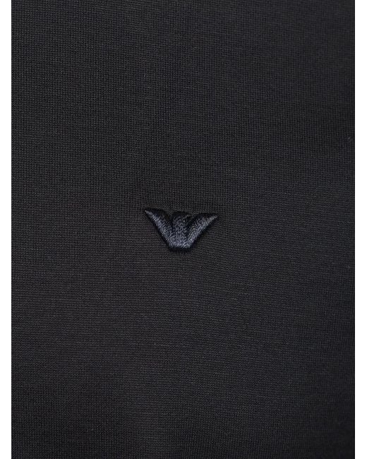 Emporio Armani Blue Long-Sleeve Polo Shirt for men