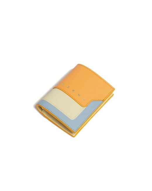 Marni Orange Colour-Block Bifold Wallet
