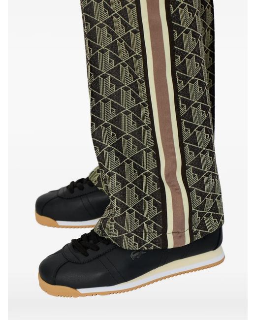 Lacoste Black Baskets En Cuir