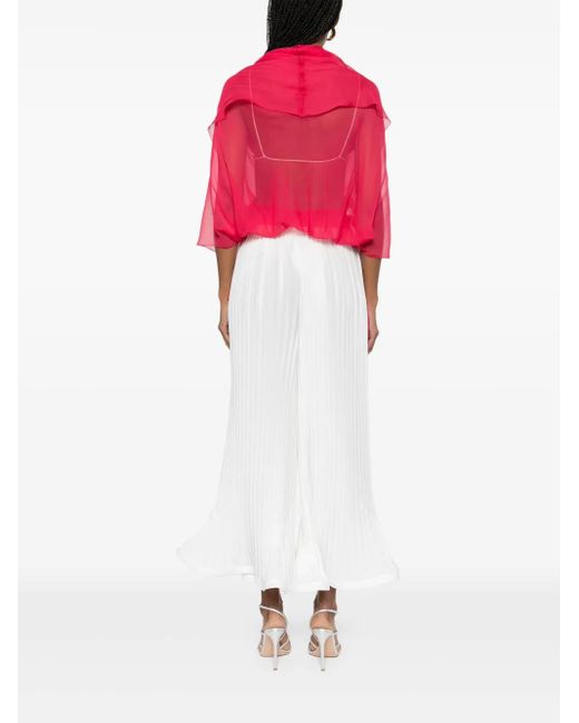 Alberta Ferretti Zijden Jack in het Pink