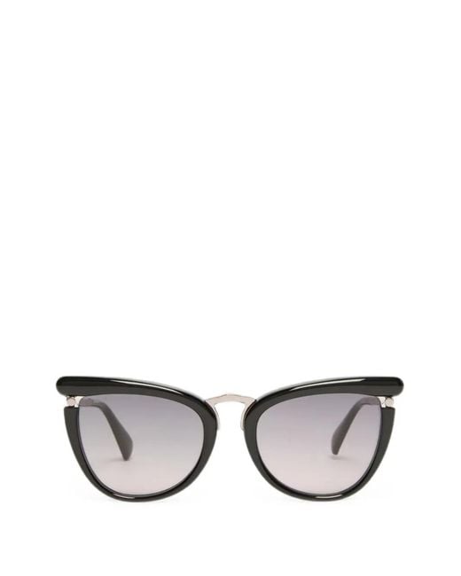 Max Mara Eyewear Gray Acetate Butterfly Glasses