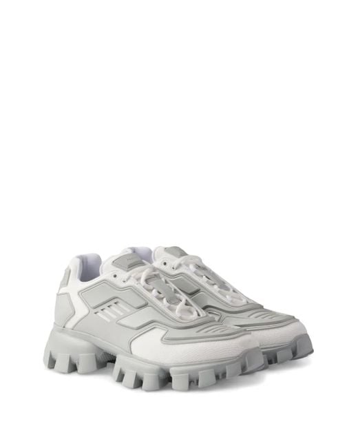 Prada Gray Cloudbust Platform-sole Sneakers for men