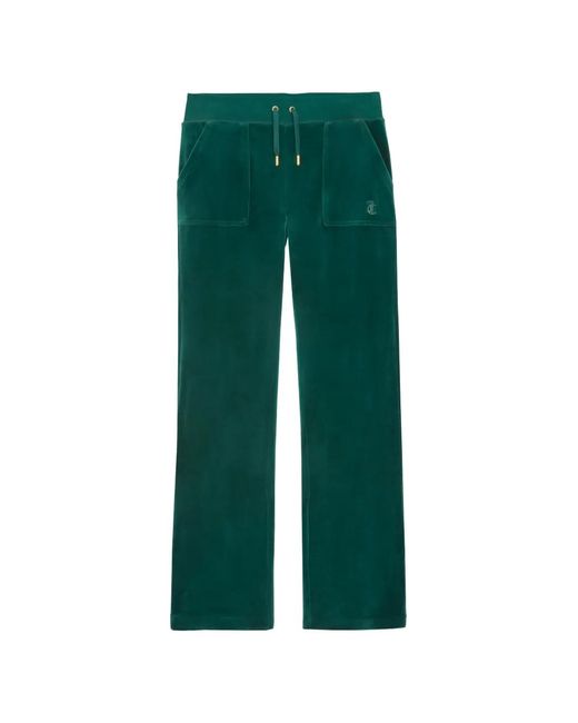 Juicy Couture Green Del Ray Velour Track Pants