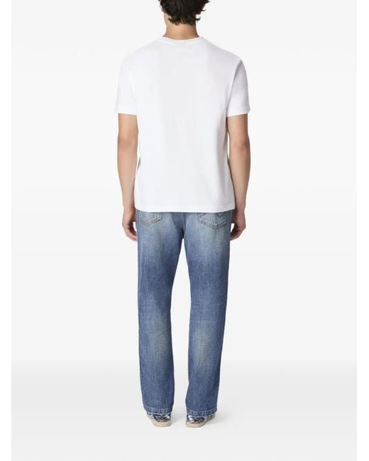 Missoni White Zigzag-Graphic T-Shirt for men