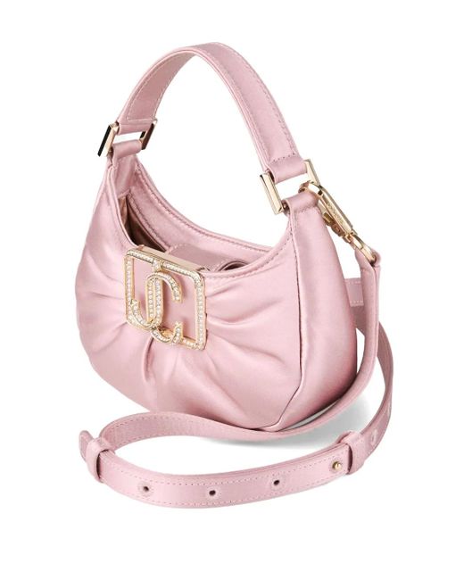 Sac Porté Épaule En Satin À Fronces Et À Ornements Edie Mini Jimmy Choo en coloris Pink