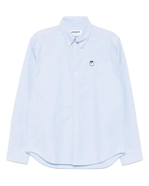 Camisa con parche del logo Chocoolate de hombre de color Blue