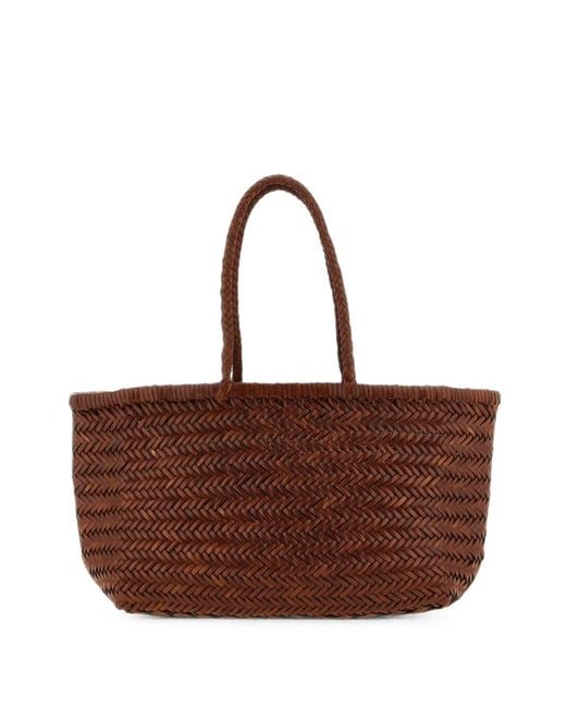 Dragon Diffusion Brown Triple Jump Leather Tote Bag