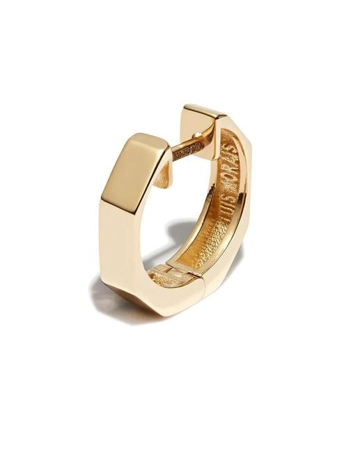 Luis Morais Metallic 14Kt Huggie Earring for men