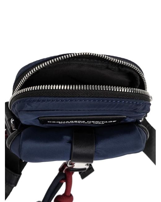 DSquared² Blue Heritage Shoulder Bag for men