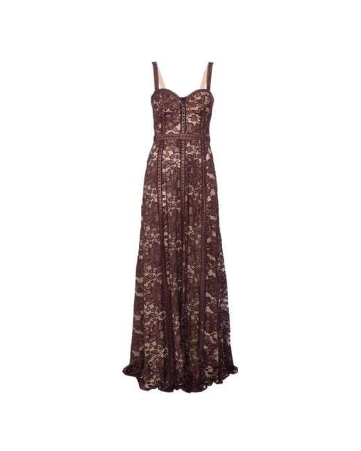 L'Agence Purple Laynie Lace Maxi Dress