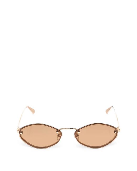 Jacquemus Natural Oval-Frame Sunglasses