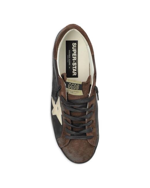 Golden Goose Deluxe Brand Black Super Star Nappa Upper Suede Toe And Heel Leather Star for men