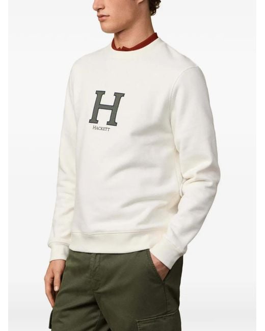Hackett Gray Embroidered Sweatshirt for men