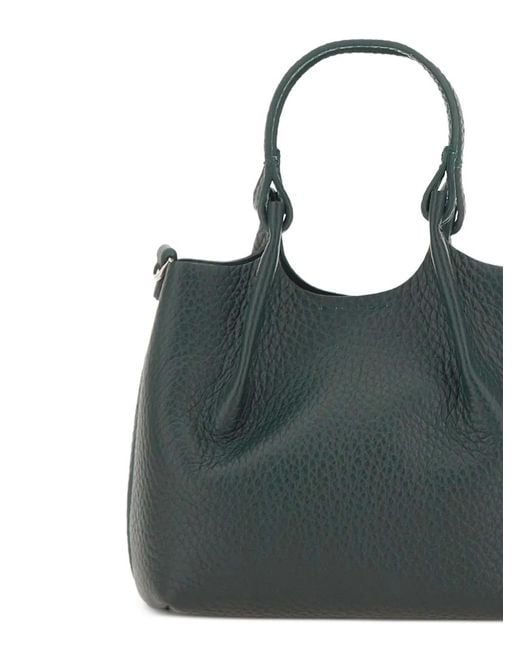 Gianni Chiarini Blue Dua Grained Leather Shoulder Bag