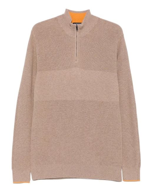 Hackett Natural Contrast-Trim Sweater for men