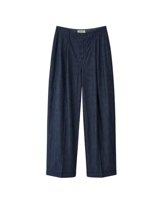 Max Mara Blue Pleated Jeans