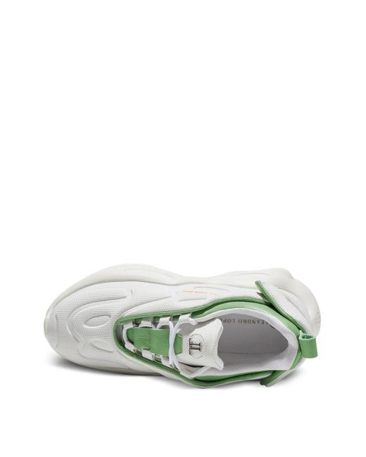 Leandro Lopes Gray Mining Logo-Detail Sneakers