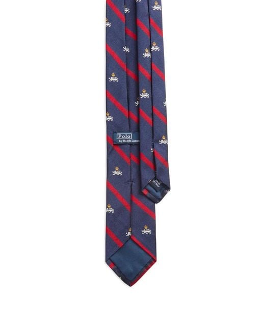 Polo Ralph Lauren Blue Striped-Pattern Tie for men