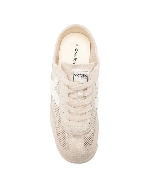 Victoria Natural Saturn Perforated Sneakers