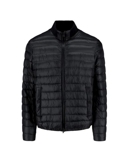 Herno Black Veste À Design Matelassé for men