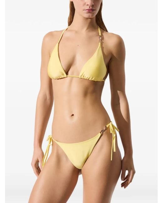 Karl Lagerfeld Metallic Triangle Bikini Top