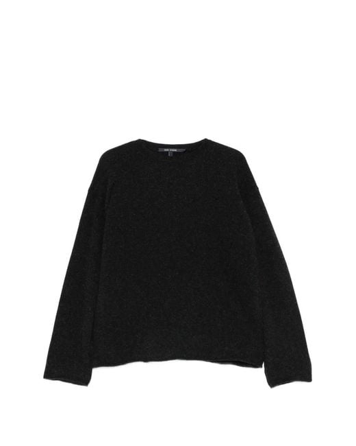 Sofie D'Hoore Black Crew-Neck Long-Sleeve Sweater