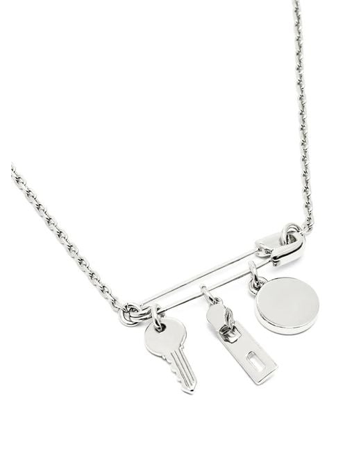 Marc Jacobs Metallic Collier À Pendentif Bouton