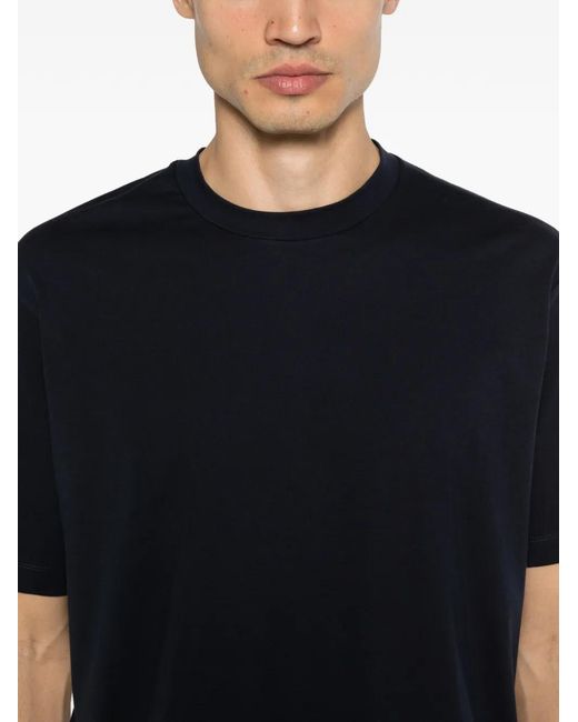 Mazzarelli Blue Round-Neck T-Shirt for men