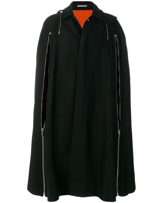 Dior Homme Black Oversized Cape Coat for men
