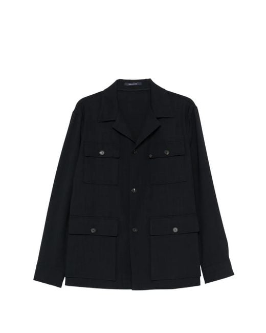 Tagliatore Black Veste À Poche À Rabat for men