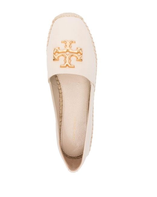 Tory Burch Natural Eleanor Leather Espadrilles