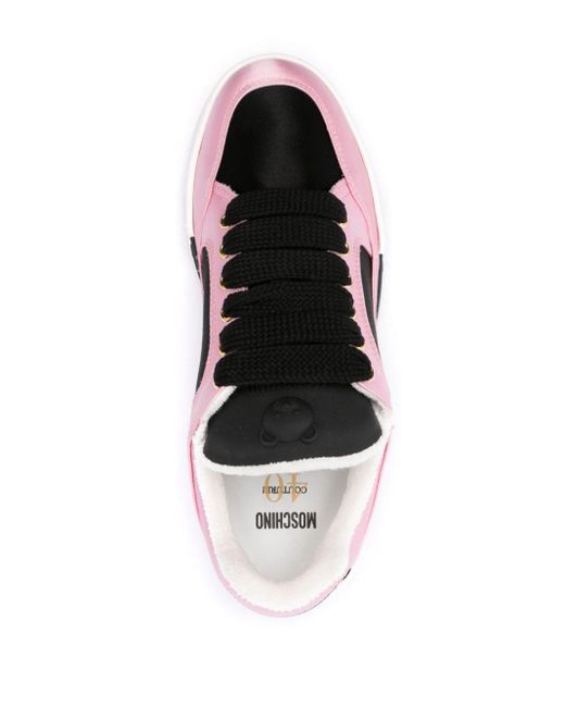 Moschino Slip-on Sneakers Met Teddybeerpatch in het Pink