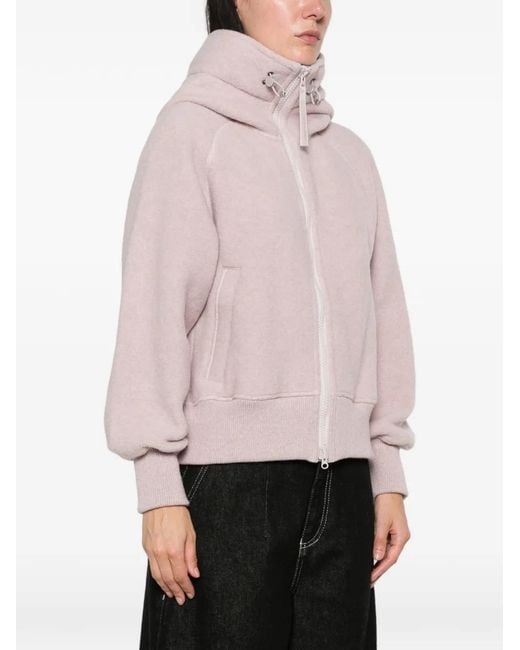 Canada Goose Pink Logo-Patch Zip-Up Jacket