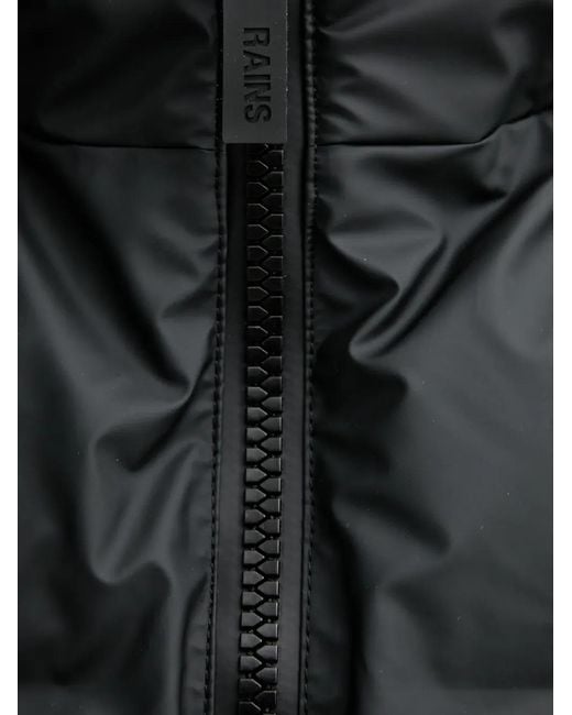 Rains Black Gefütterte Weste