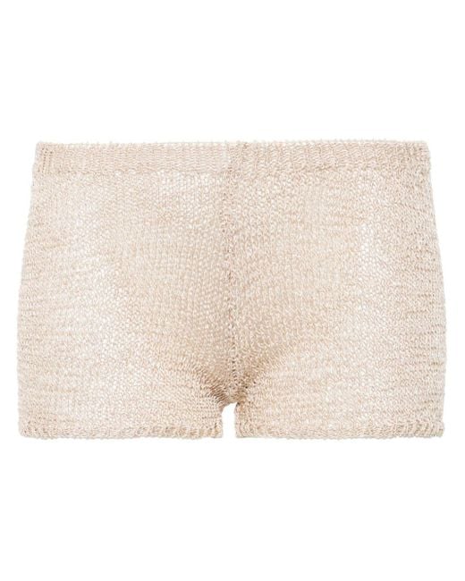 Paloma Wool Natural Trefle Knitted Shorts