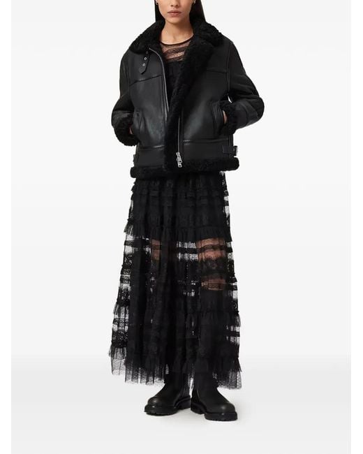 AllSaints Black Lorel Zip Jacket