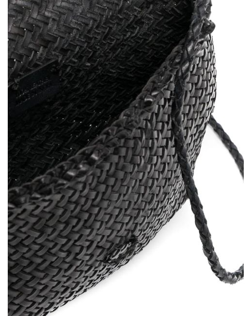 Dragon Diffusion Black Mini City Woven Crossbody Bag
