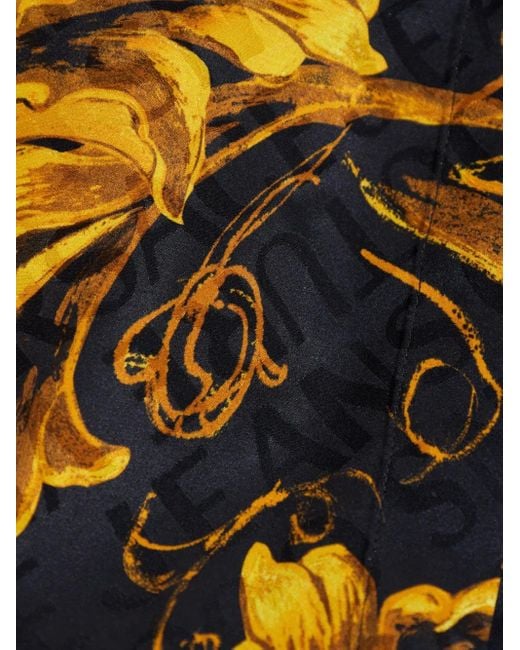 Versace Jeans Couture Yellow Shirt With "Barocco" Pattern