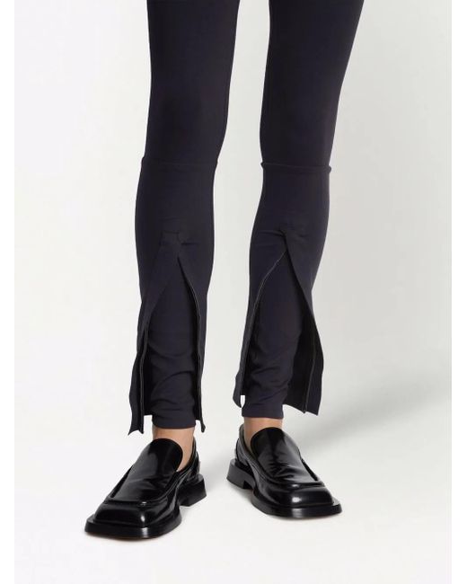 Proenza Schouler Blue Split-Cuffs Leggings