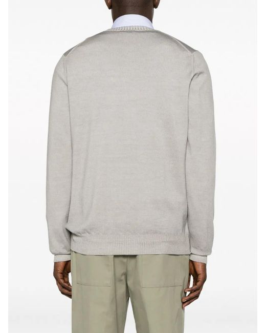 Fay Gray Logo-Tag Crew-Neck Jumper for men