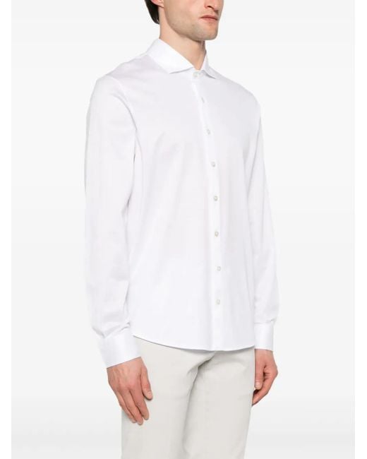 D4.0 White Cotton Shirt for men