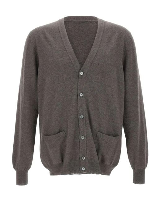 Cardigan En Laine Gran Sasso pour homme en coloris Gray