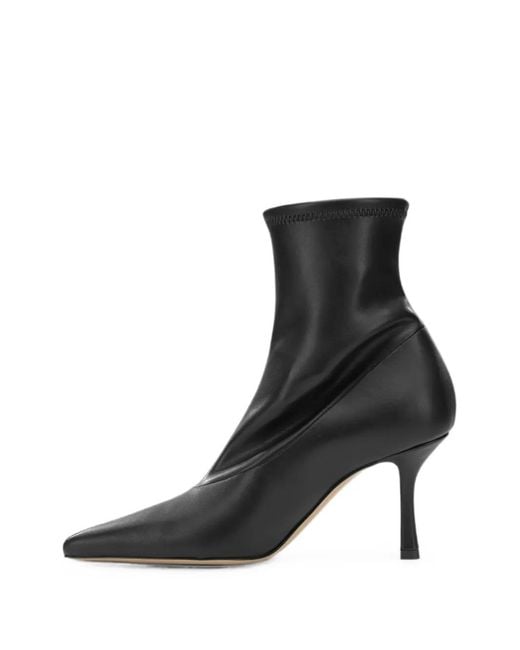 Casadei Black Pointed-Toe Ankle Boots