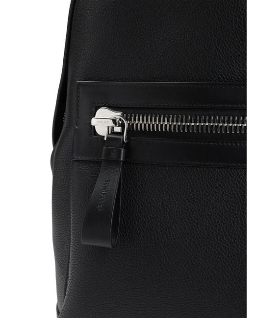 Tom Ford Black Zip-Fastening Backpack for men