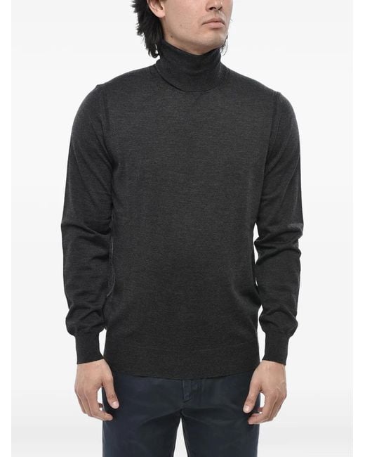 Paolo Pecora Gray Turtleneck Sweater for men